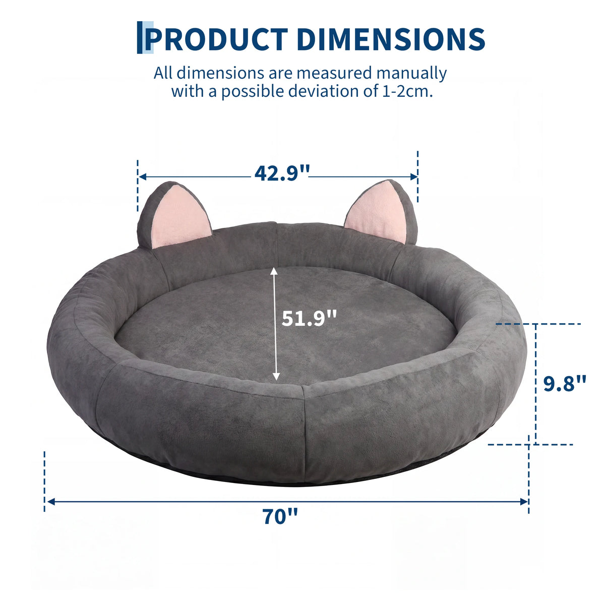 Premium Orthopedic Memory Foam Bolster Pet Couch For Comfort