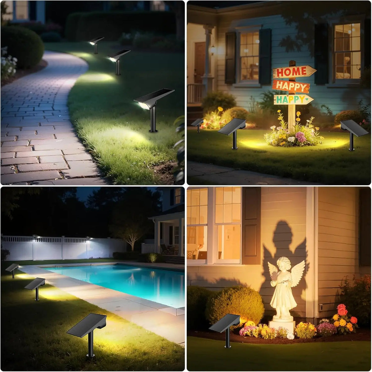 Intelamp Outdoor Solar Spotlights Dimmable For Garden And Patio