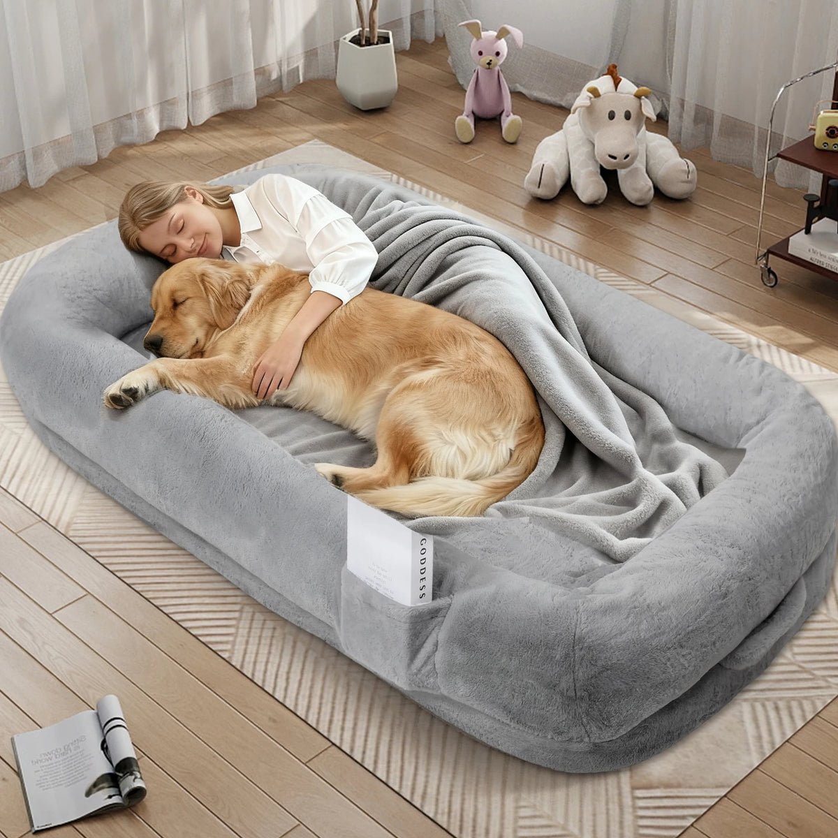 Spacious Orthopedic Dog Bed For Adults With Removable Cover