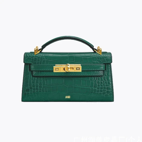 JW PEI Noor Crocodile Embossed Top Handle Crossbody Handbag