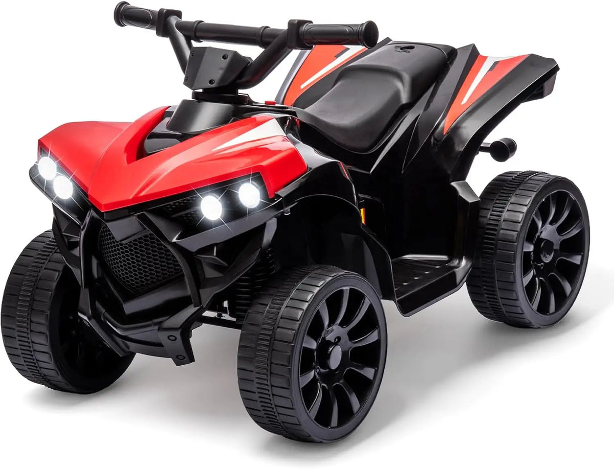 6V Ride on Toy, Kids ATV 4 Wheeler with 1.8MPH Max Speed, Wear-Resistant Wheels, Music & Foot Pedal, Electric Quad Car for Kids