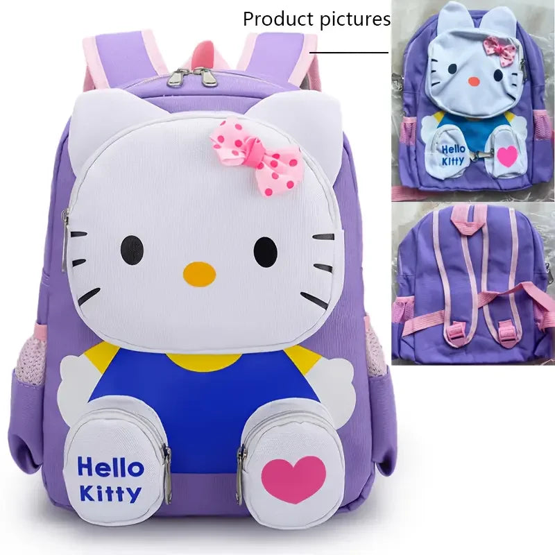 Mesuca Cartoon Cat Kids Backpack With Spine Protection For School