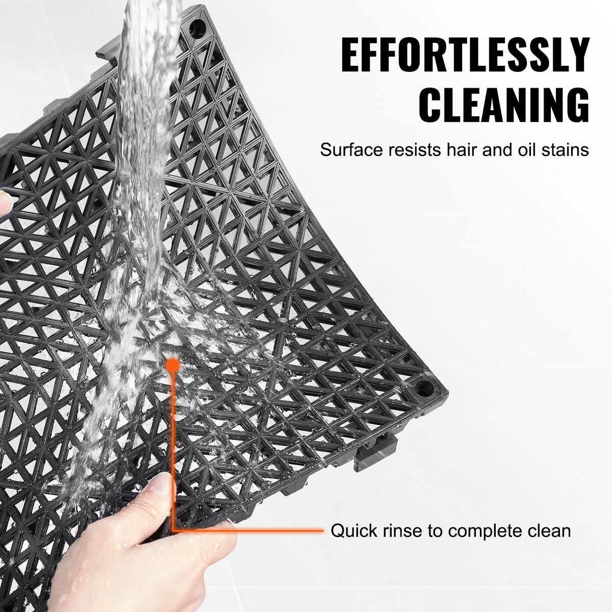 SucceBuy Interlocking Drainage Floor Tiles Non Slip Bathroom