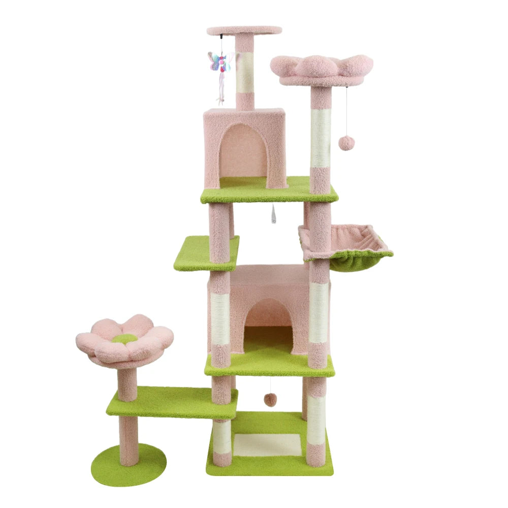 Multi Level Cat Tree With Cozy Condo And Soft Hammock