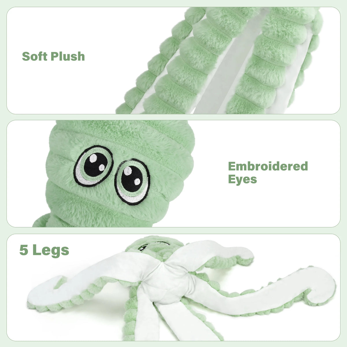 Octopus Style Squeaky Plush Dental Chew Toy For Dogs