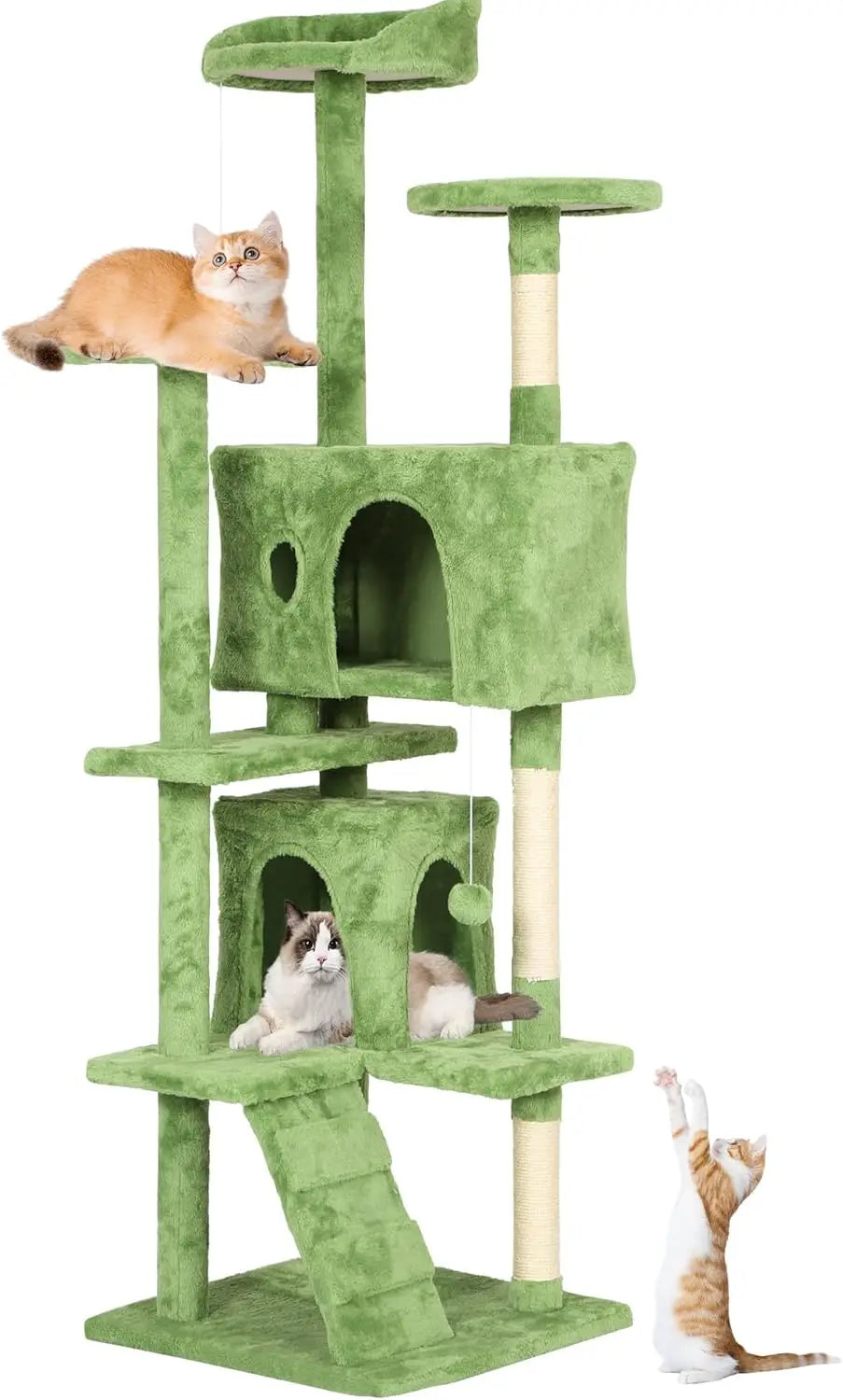 BestPet Multi Level Cat Tree Tower Featuring Sisal Scratching Posts