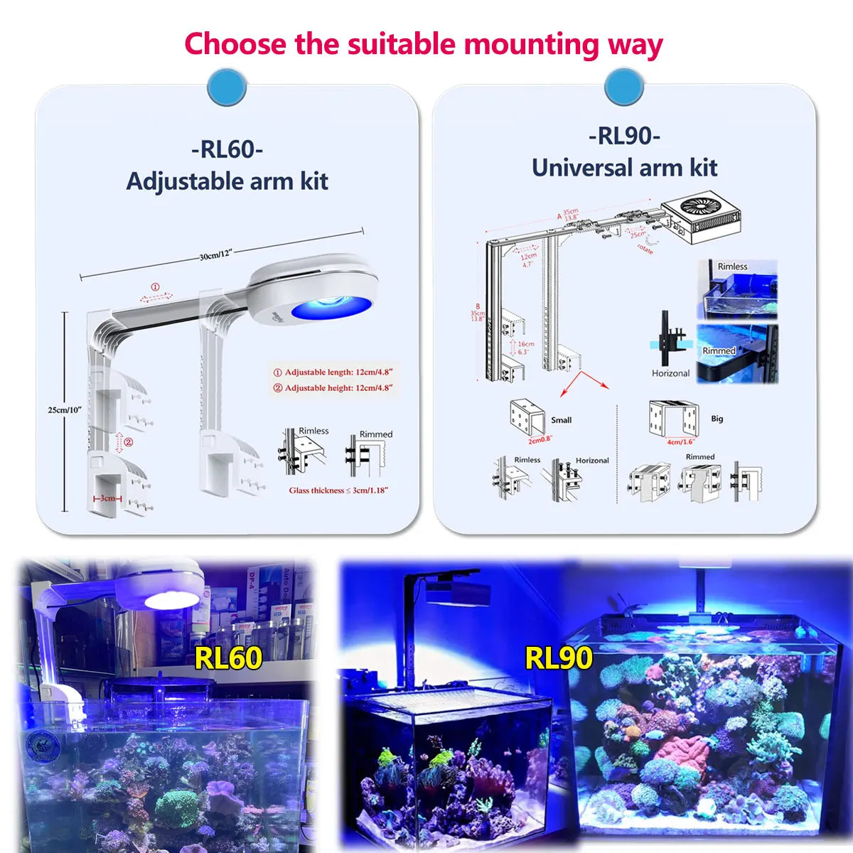 PopBloom WiFi Reef Aquarium LED Light For Saltwater Tanks