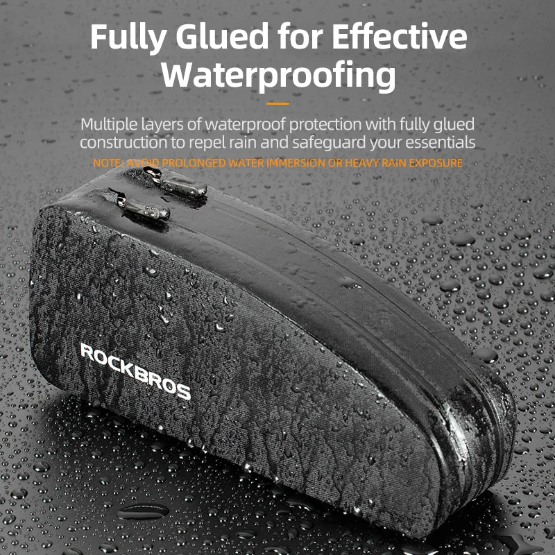 ROCKBROS Waterproof Hard Shell Bicycle Top Tube Storage Bag