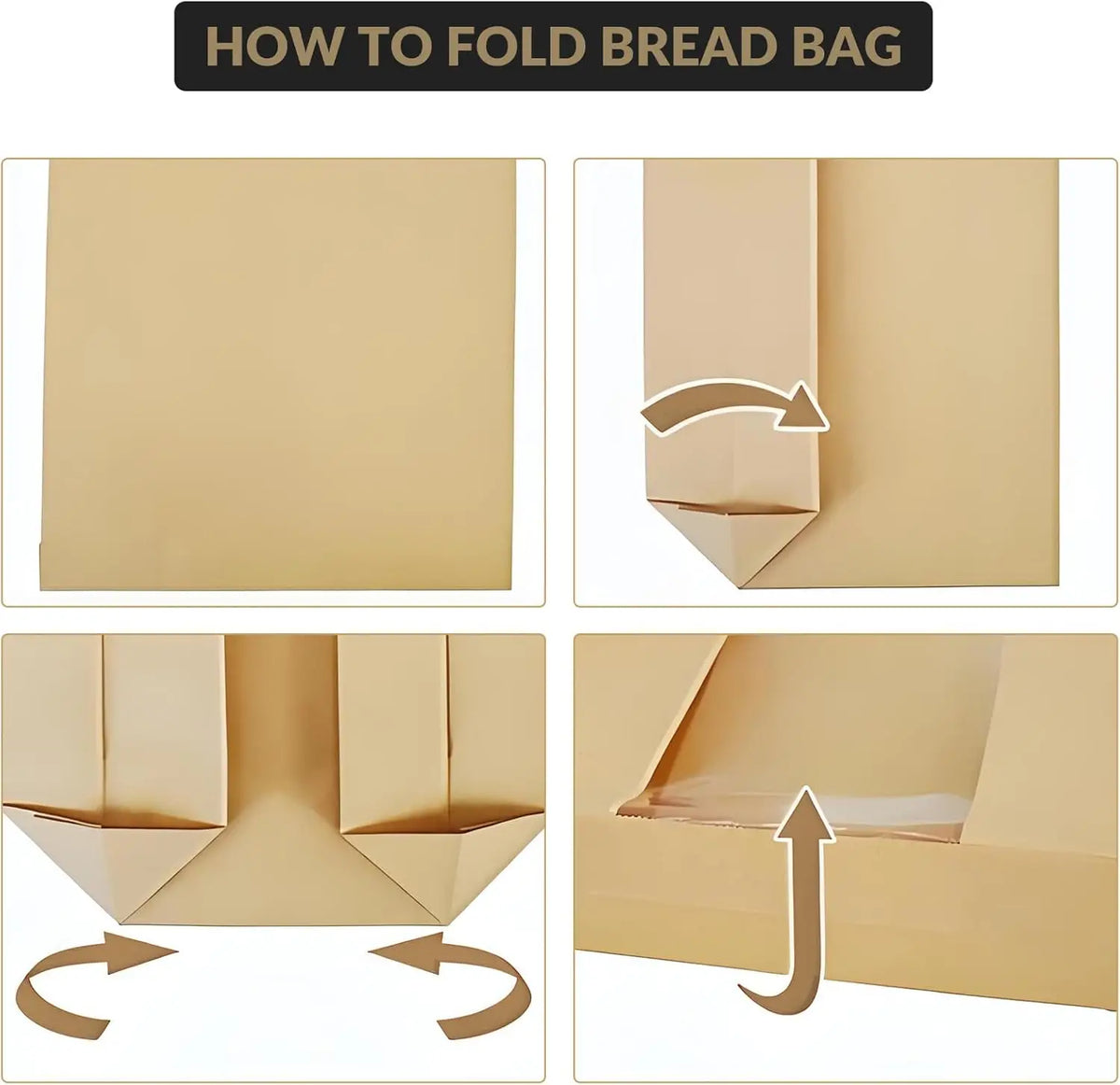 Kraft Paper Bakery Bread Bags With Clear Window And Labels