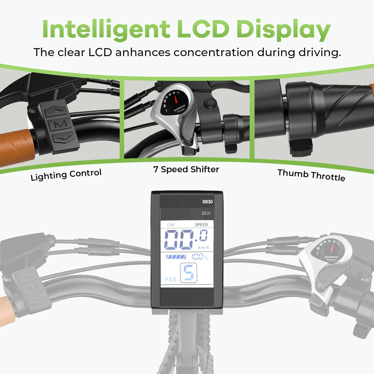 Cybervelo 1000W Peak Electric Bike With Removable Battery