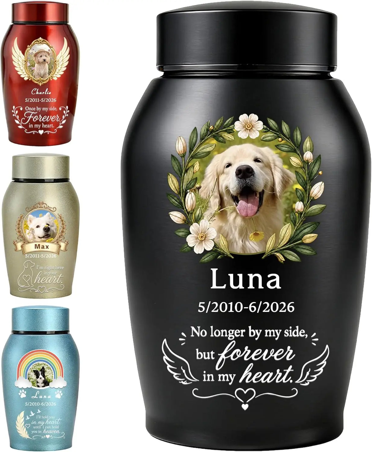 Personalized Custom Pet Memorial Urn For Dogs With Photo Name