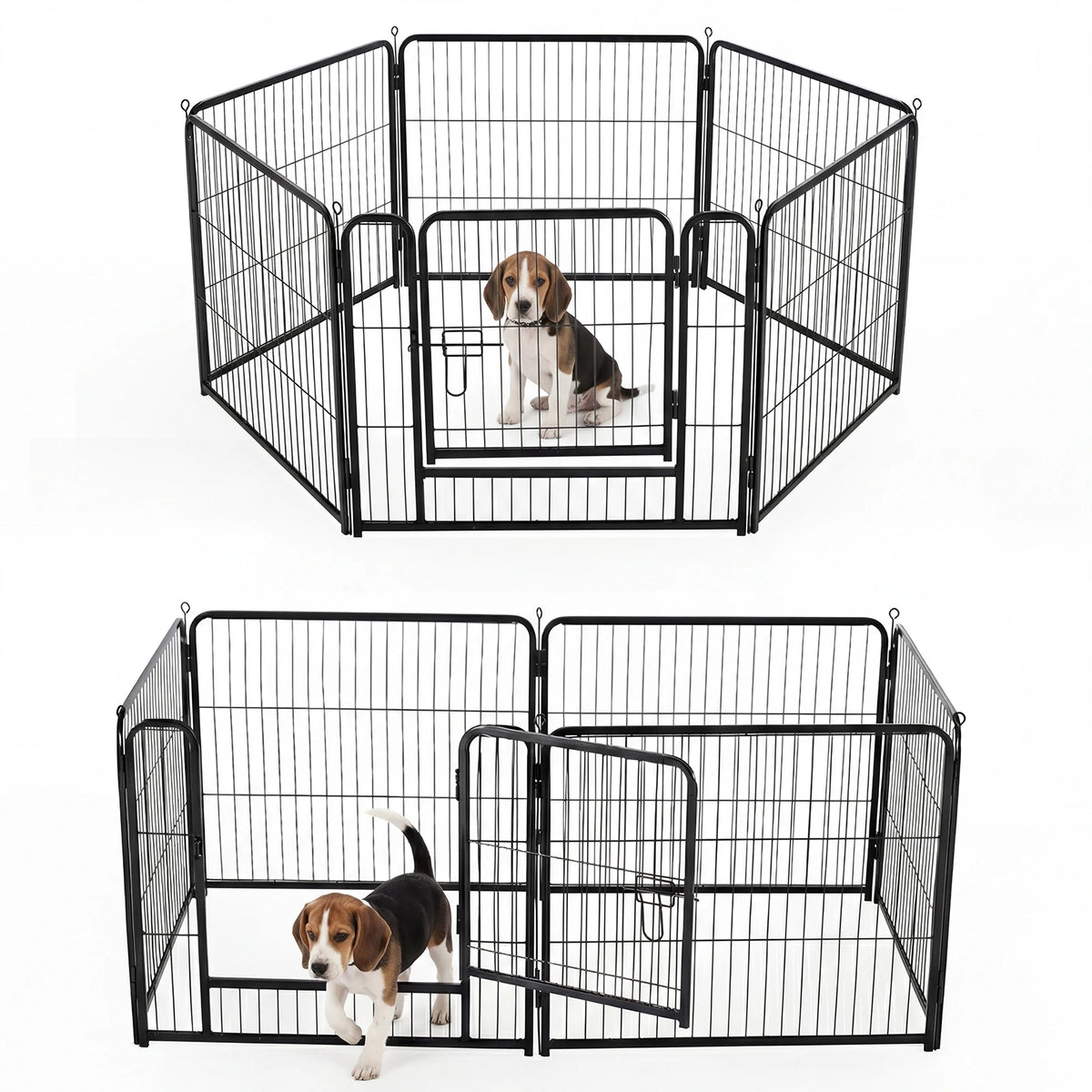 JHK Foldable Metal Dog Playpen Sturdy Outdoor Exercise Fence