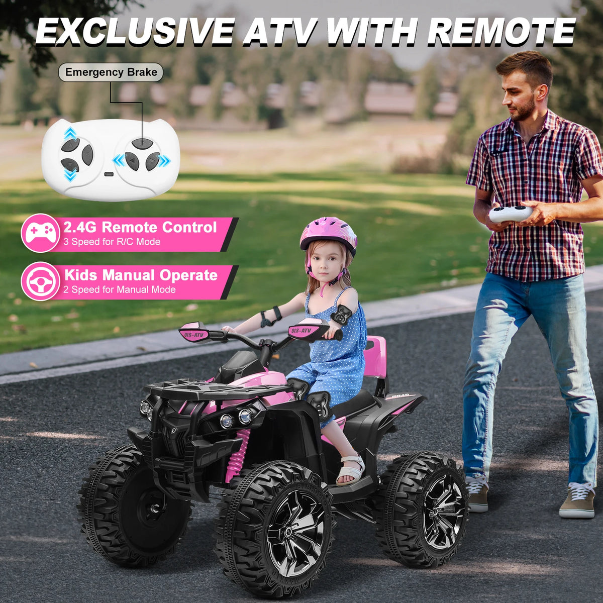 Joyracer Kids Electric ATV Ride On With Remote Control