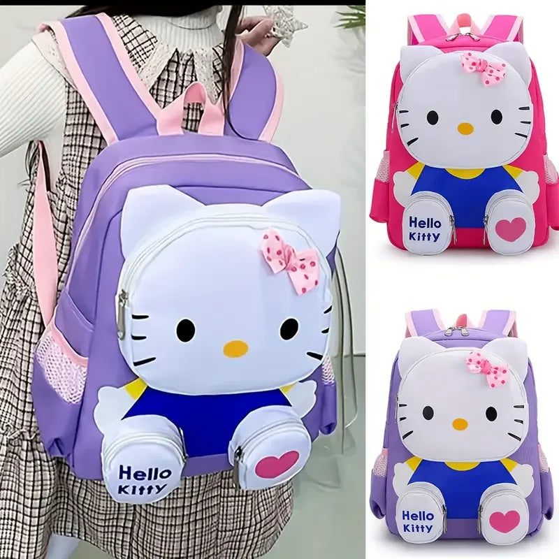 Mesuca Cartoon Cat Kids Backpack With Spine Protection For School