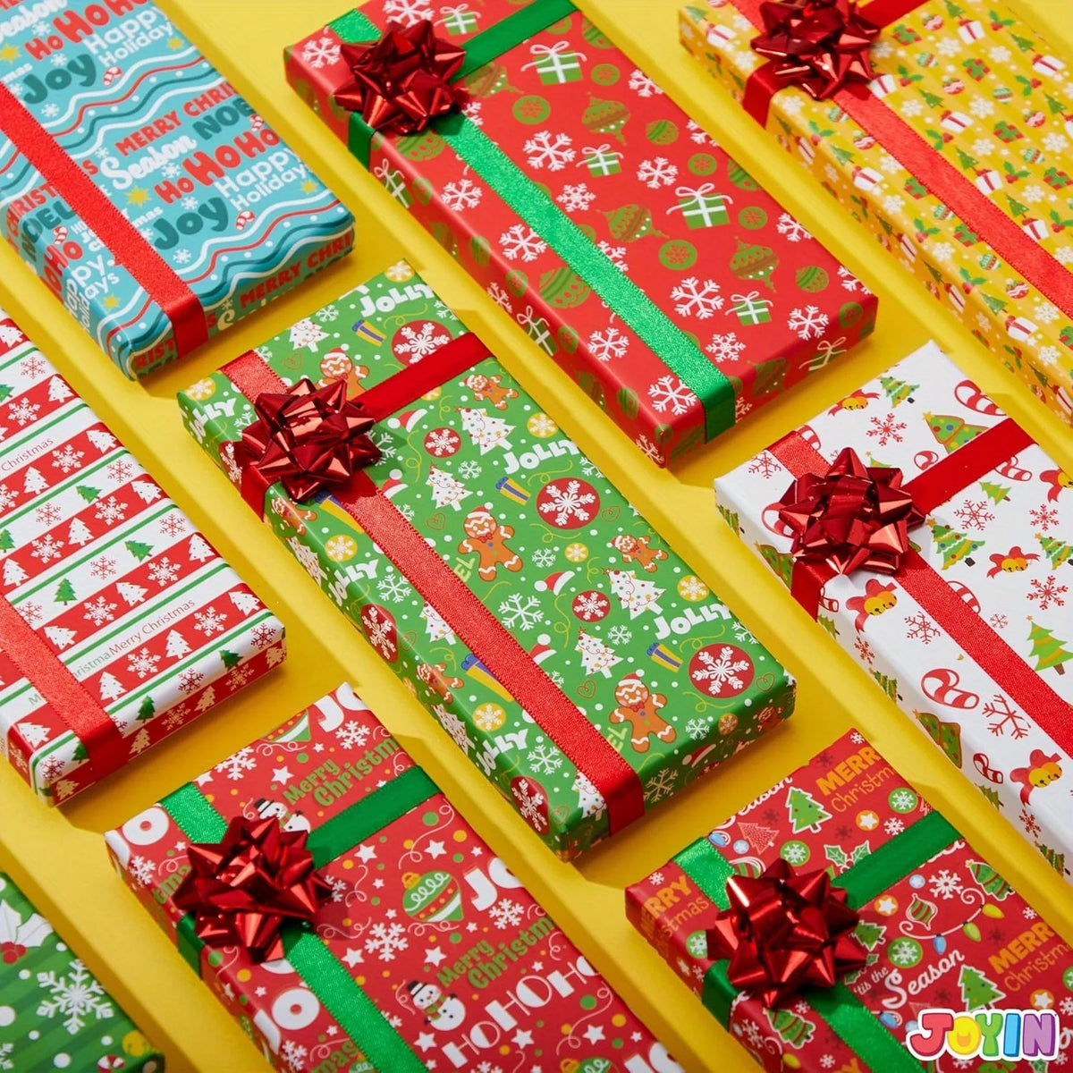 Joyfy Christmas Gift Card Boxes With Bows For Holiday Presents