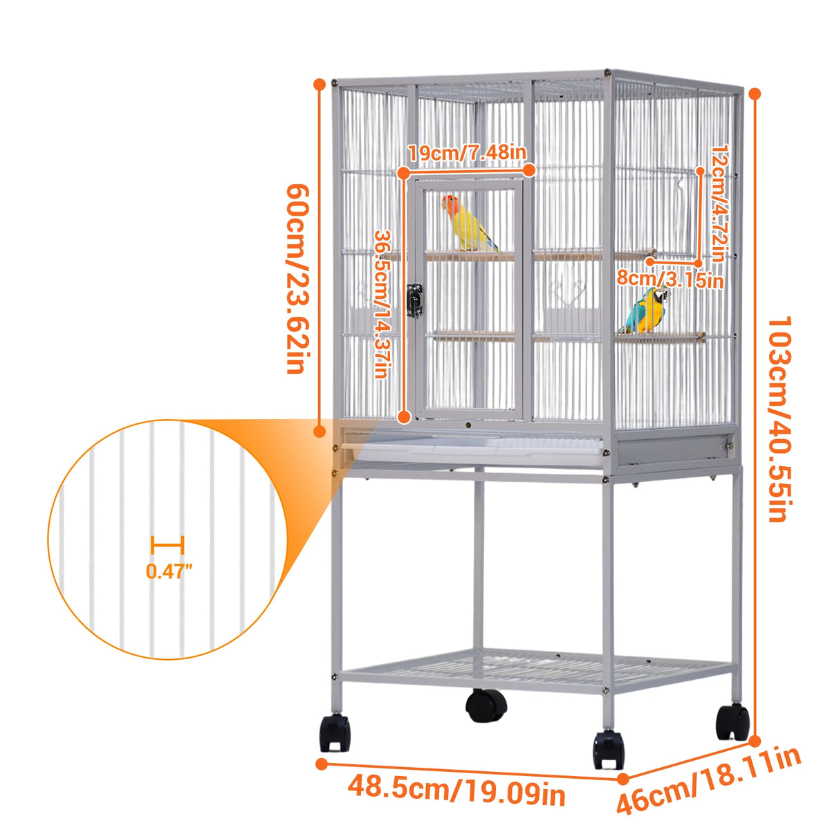 Multi Level Metal Small Pet Cage With Wheels And Tray