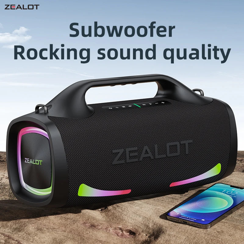 Zealot 100W Waterproof Bluetooth Speaker With Power Bank