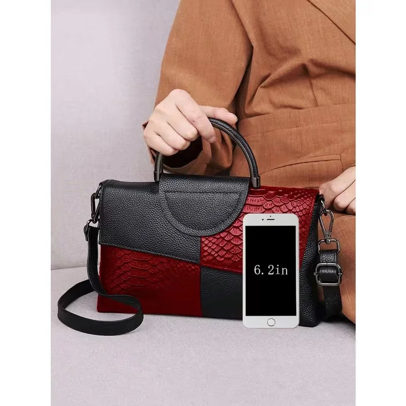 Womens Crocodile Pattern Elegant Messenger Shoulder Crossbody Bag