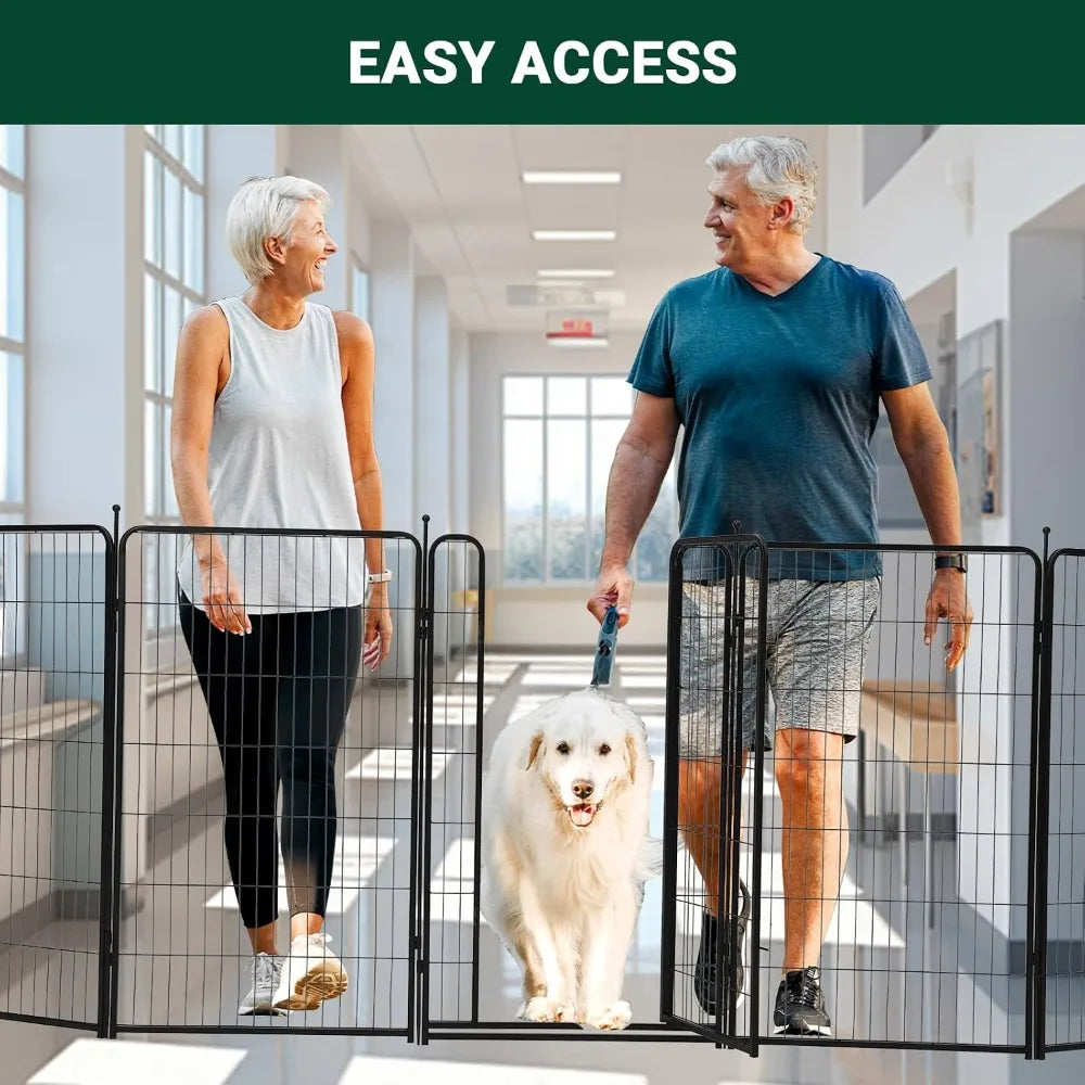 Garvee Stackable Metal Pet Fence Panels For Indoor Cats And Dogs