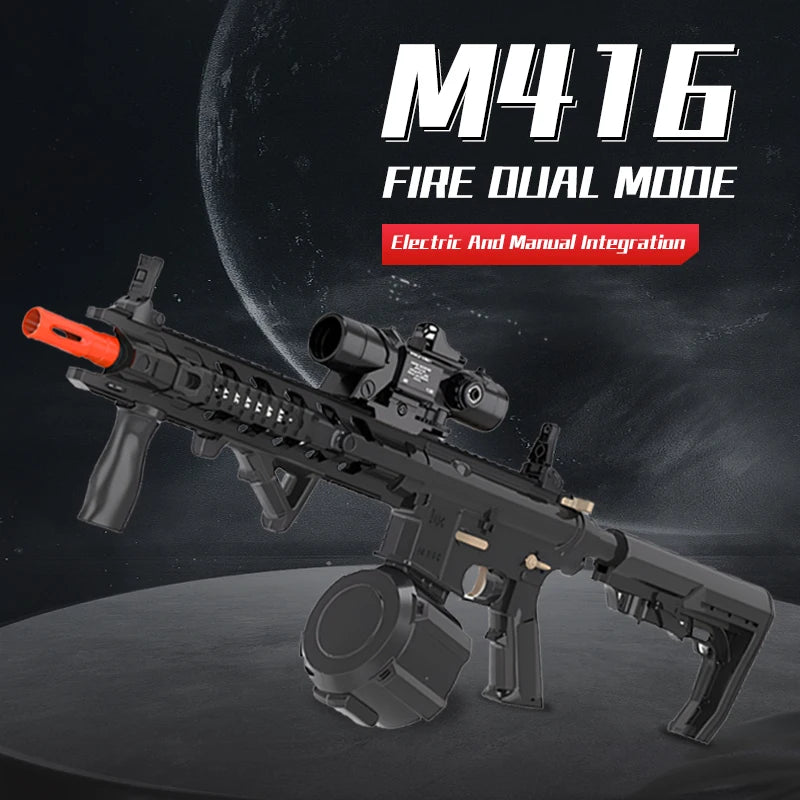 M4 Electric Gel Ball Toy Rifle Dual Mode Automatic Manual