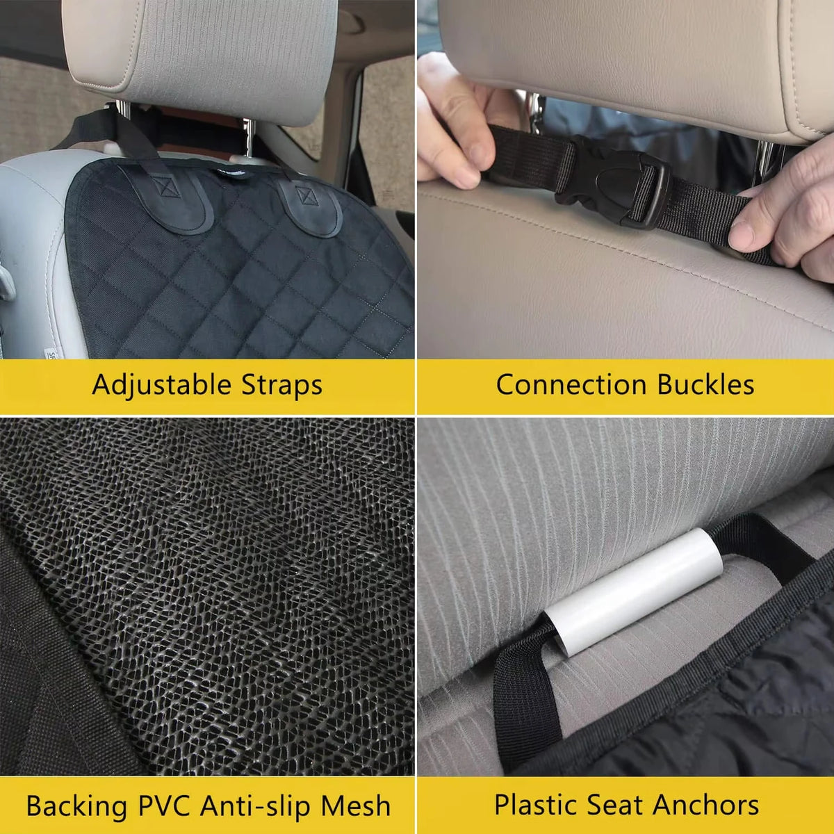 PetraVel Waterproof Dog Front Seat Cover With Breathable Nylon