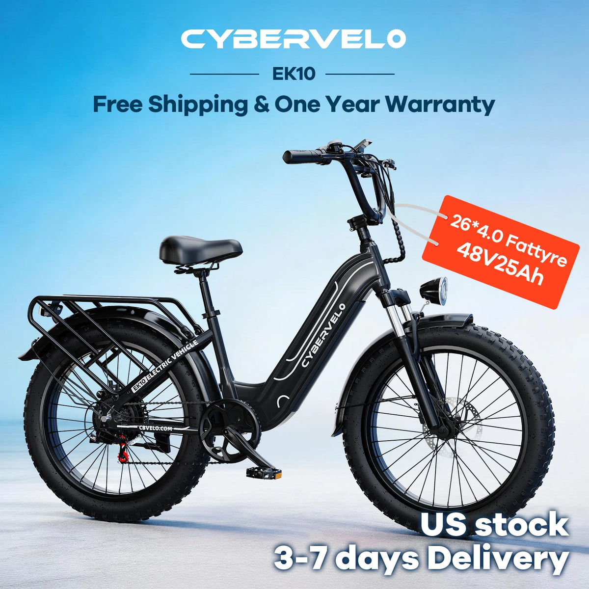 Lionland All Terrain Fat Tire Electric Commuter Bike