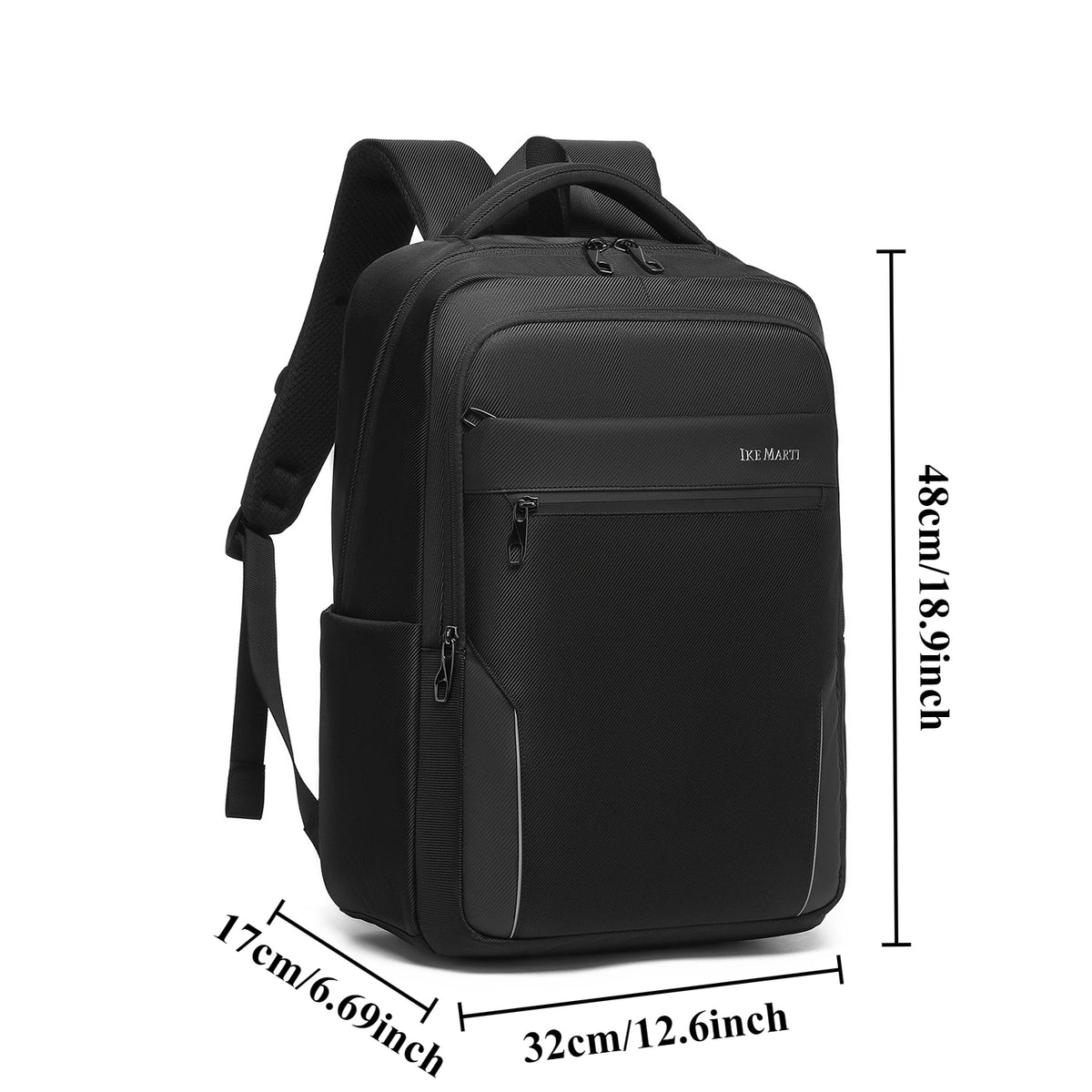 Durable Nylon Business Backpack With Ergonomic Straps And Laptop Compartment