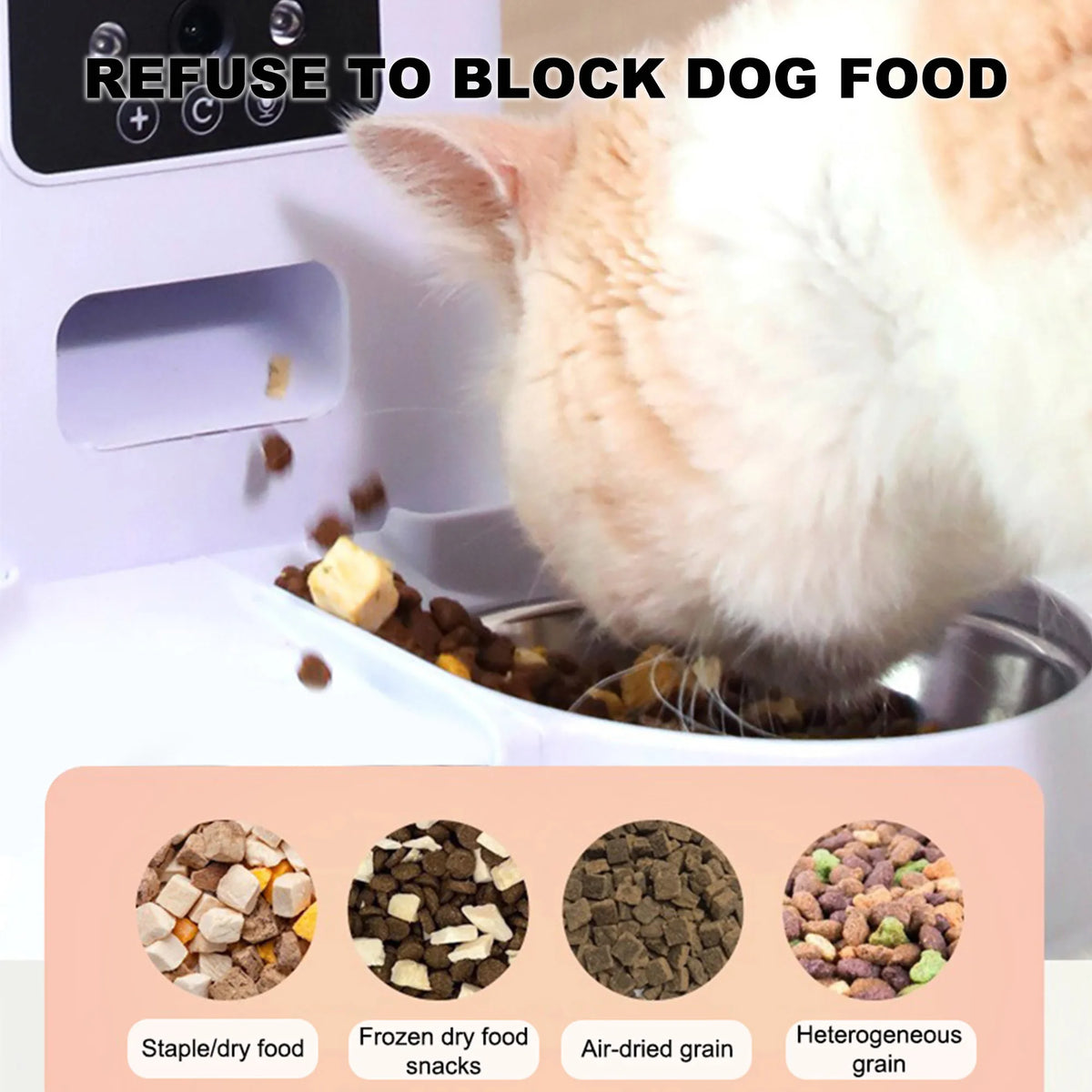Smart Automatic Pet Food Dispenser With Timer And App Control