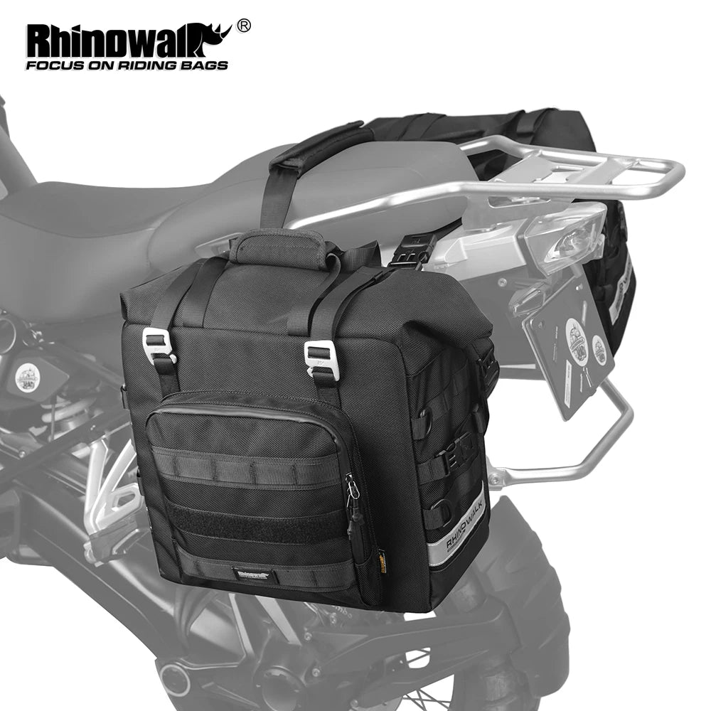 Rhinowalk Waterproof Motorcycle Saddle Bag With Quick Release Pannier