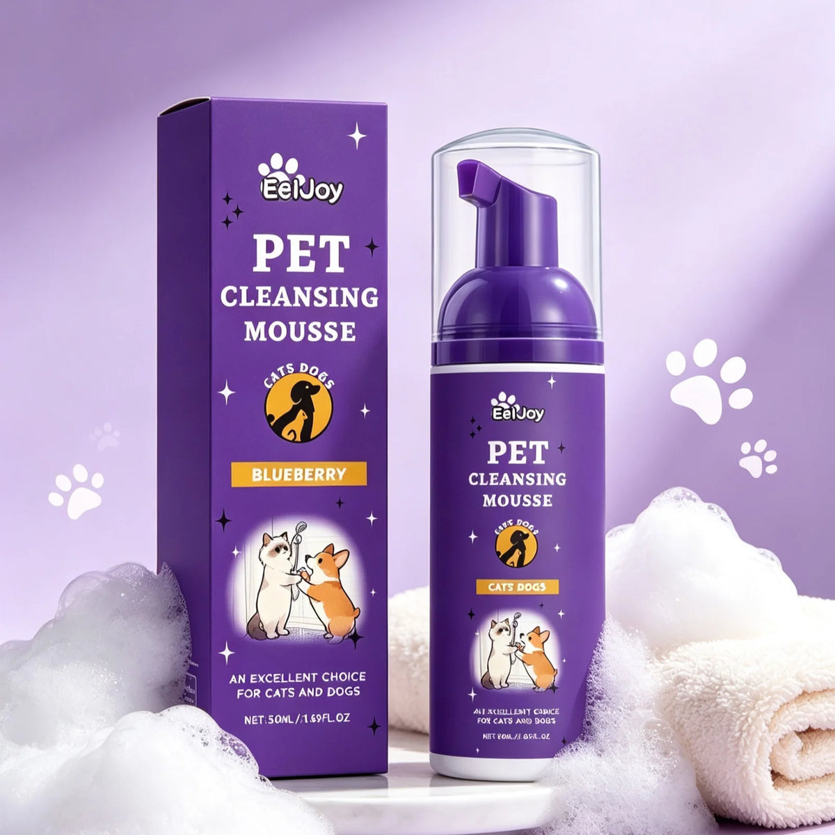 EelJoy Pet Grooming Foam For Deep Cleansing And Odor Care