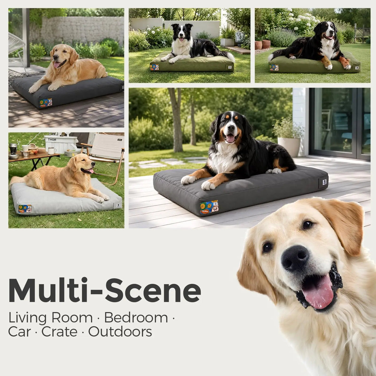 Durable Indestructible Canvas Dog Bed For Indoor And Outdoor Use