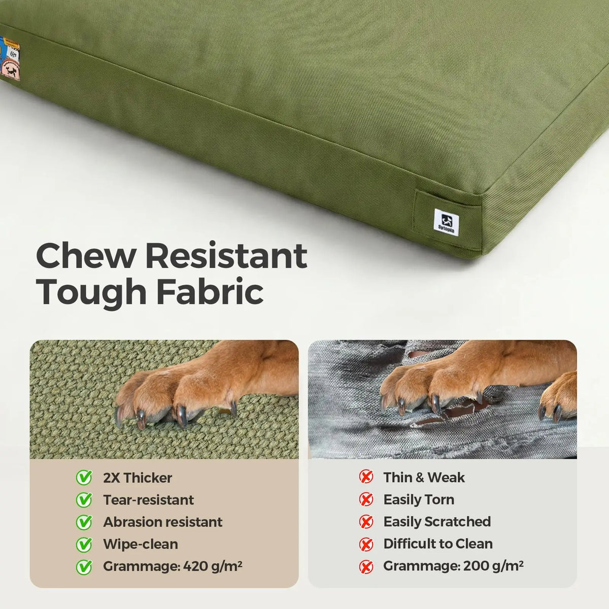 Durable Indestructible Canvas Dog Bed For Indoor And Outdoor Use