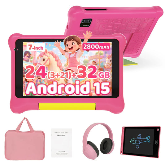 BUFO Kids Android Learning Tablet With Dual Cameras And Accessories
