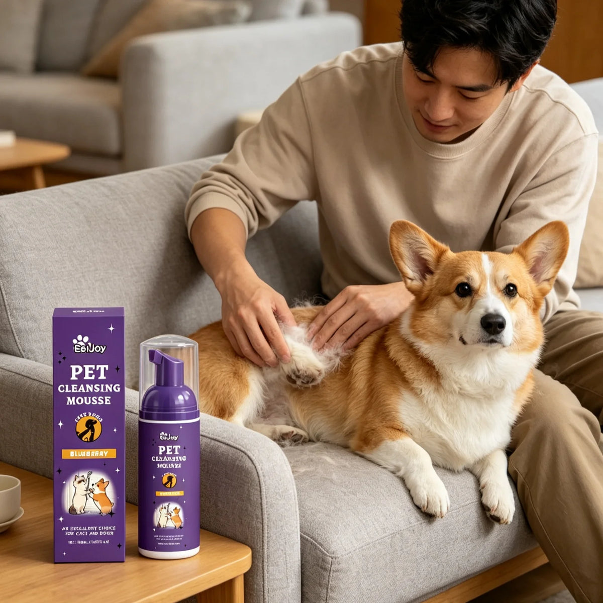 EelJoy Pet Grooming Foam For Deep Cleansing And Odor Care