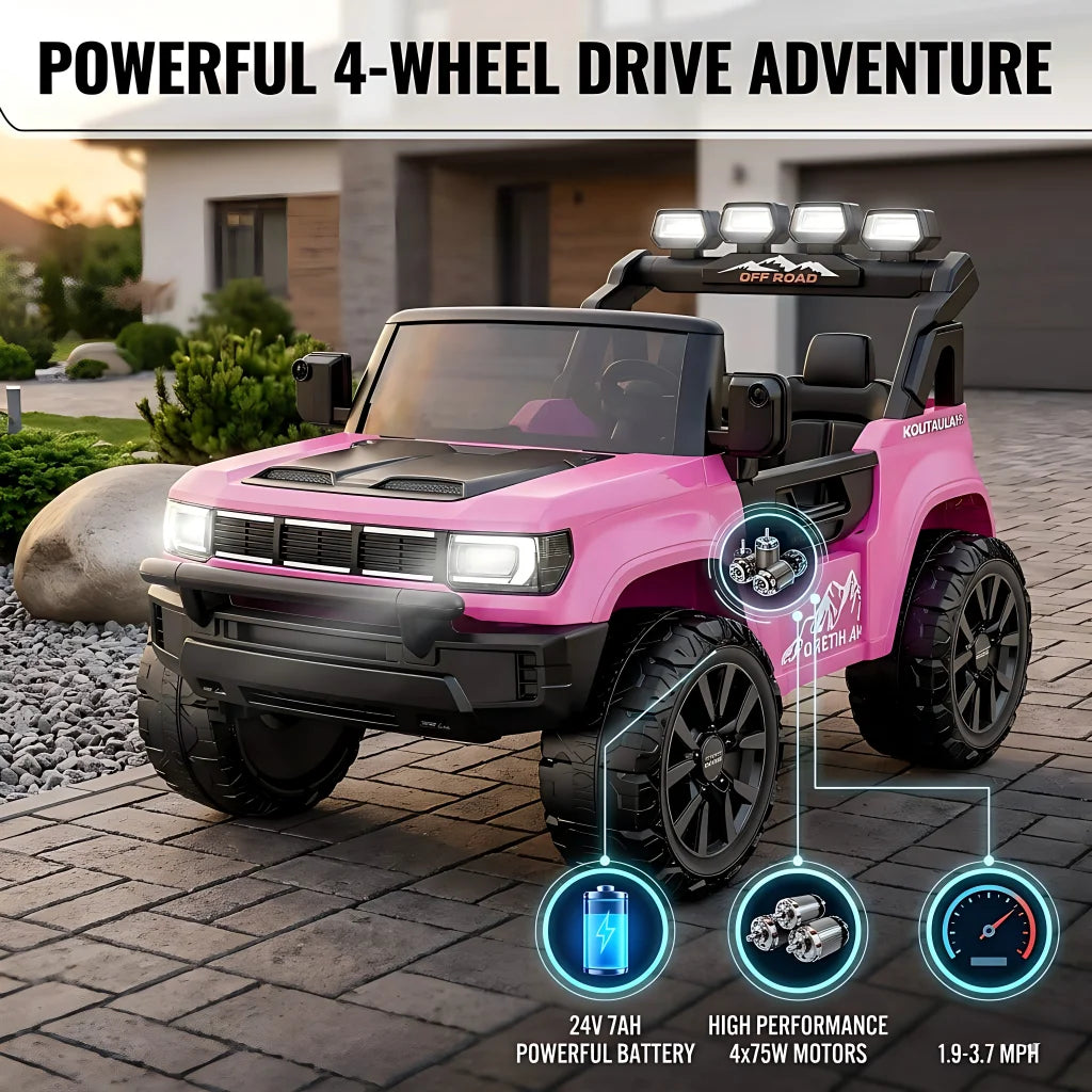 LIGIANT Kids Two Seater Electric Ride On Truck 4WD