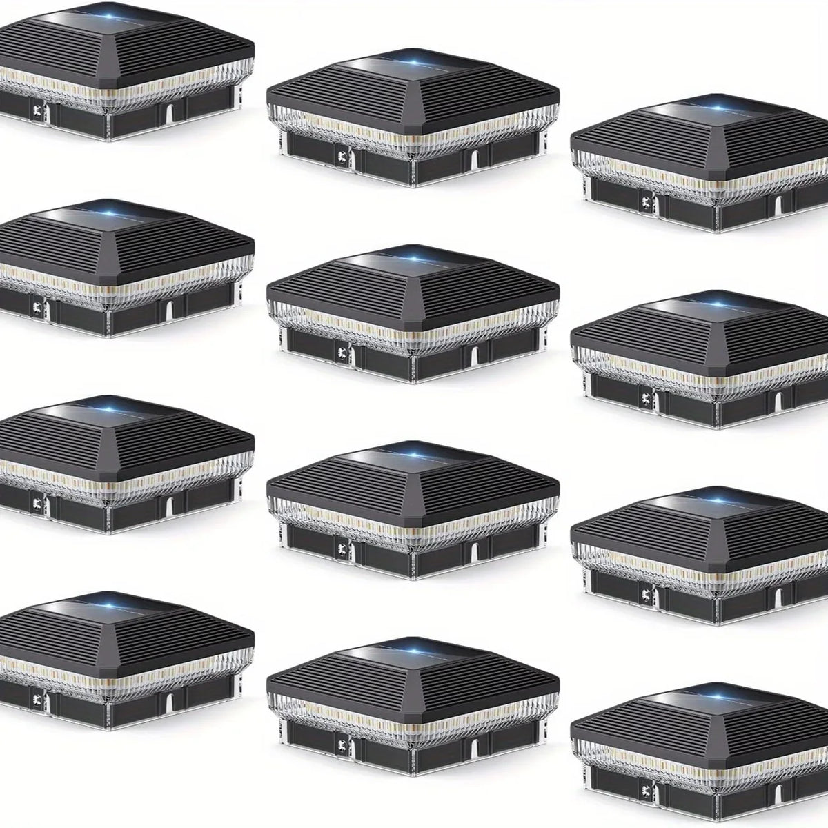 KPSTEK Solar Post Cap Lights Outdoor 3 Modes Waterproof Deck