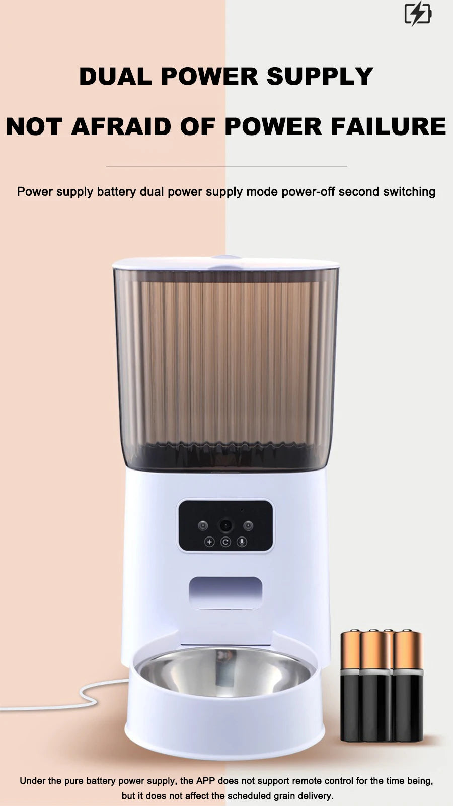 Smart Automatic Pet Food Dispenser With Timer And App Control