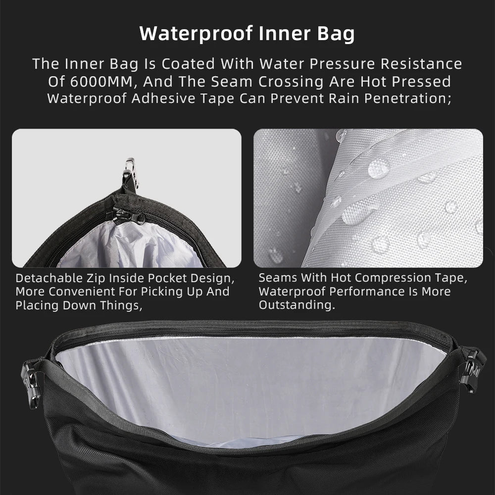 Rhinowalk Waterproof Motorcycle Saddle Bag With Quick Release Pannier