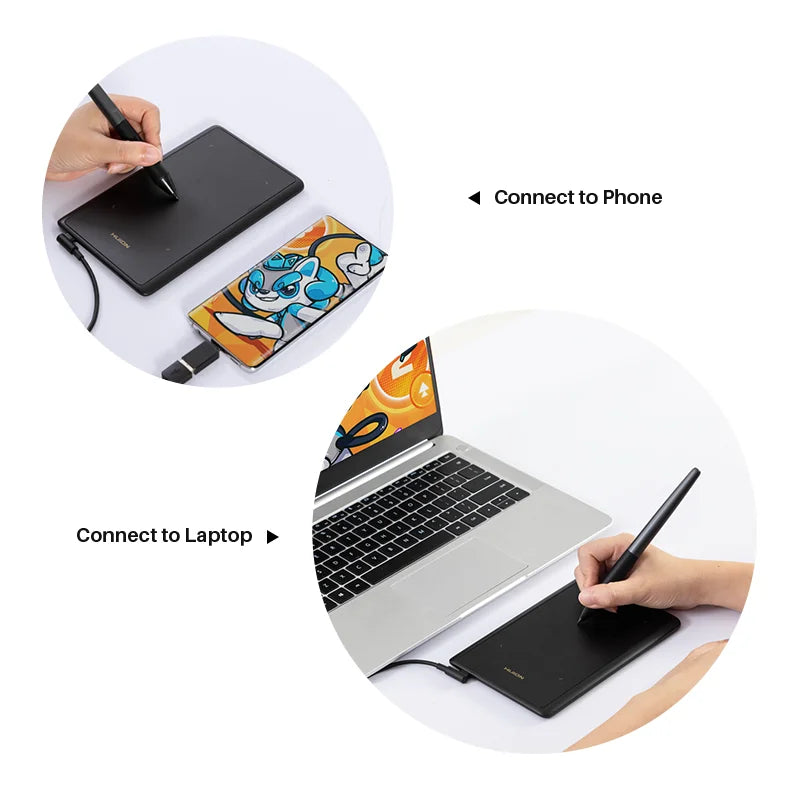 Huion H420X Graphics Tablet With Battery Free Pen For Drawing