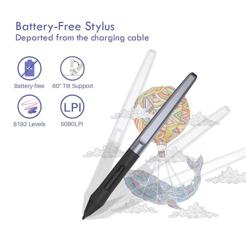 HUION H950P Professional Graphics Tablet With Battery Free Stylus