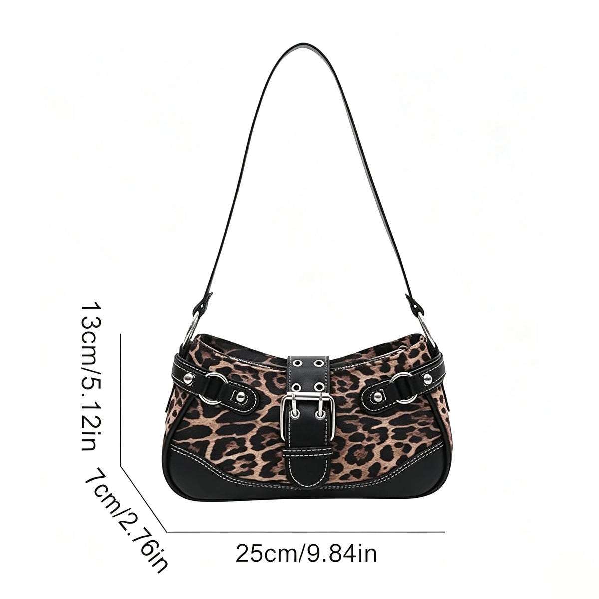 Classic Women Elegant Retro Buckle Nylon Splice Shoulder Bag