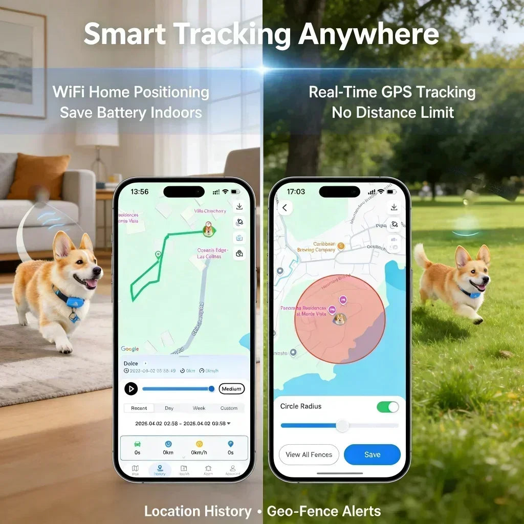 Wanwaytech 4G GPS Pet Tracker With Real-Time Tracking And Waterproof