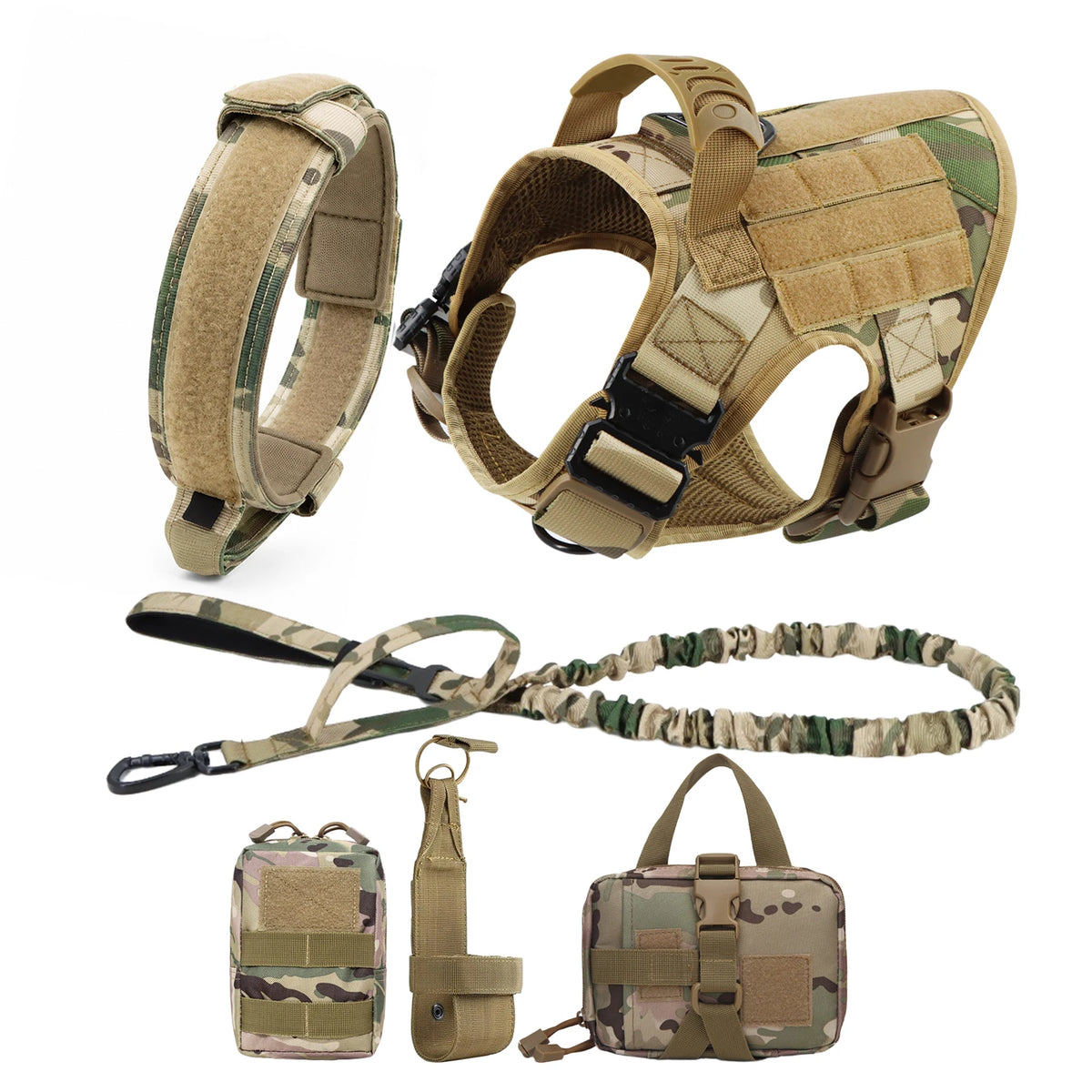 Petravel Nylon Dog Harness And Leash Set With Quick Release