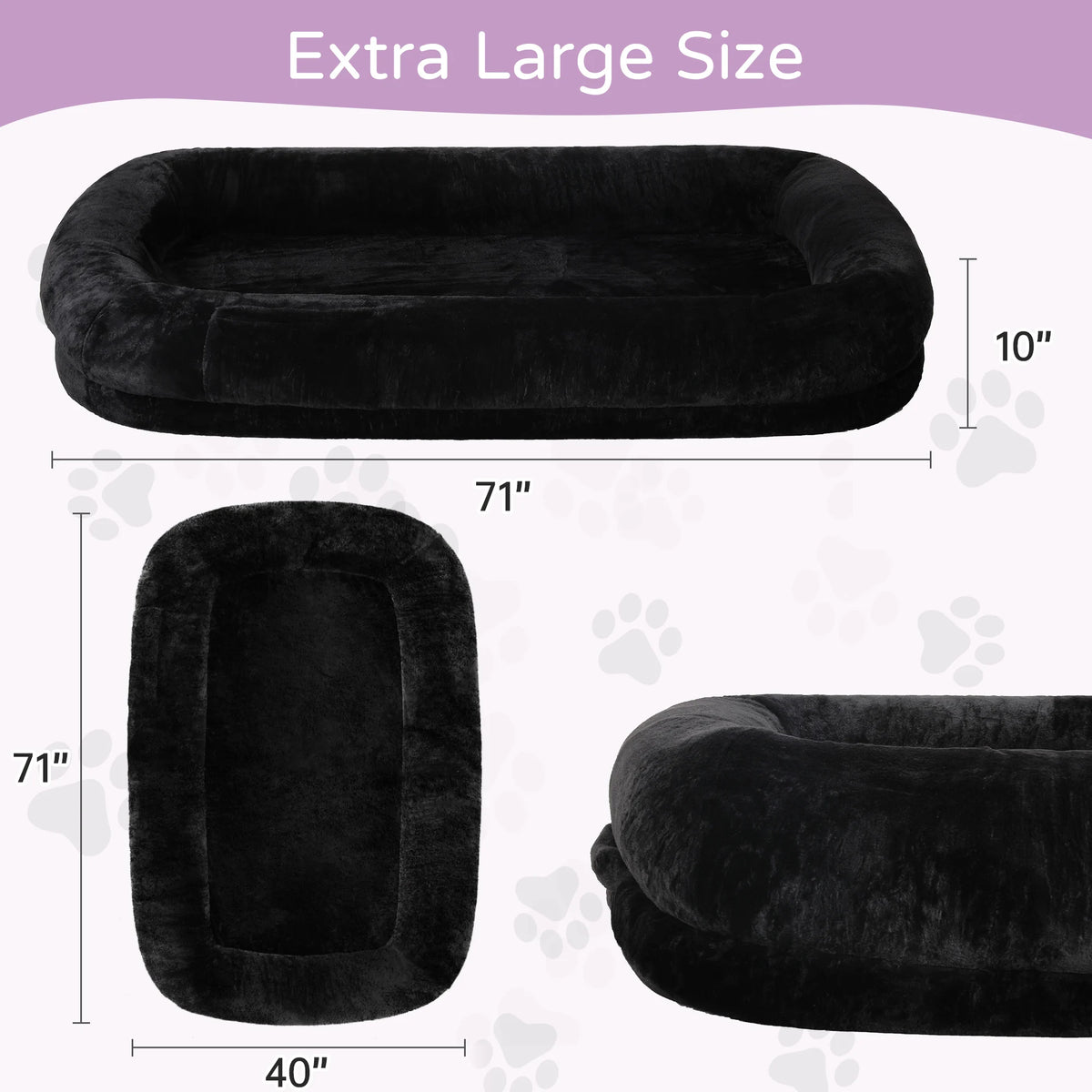 Spacious Orthopedic Dog Bed For Adults With Removable Cover