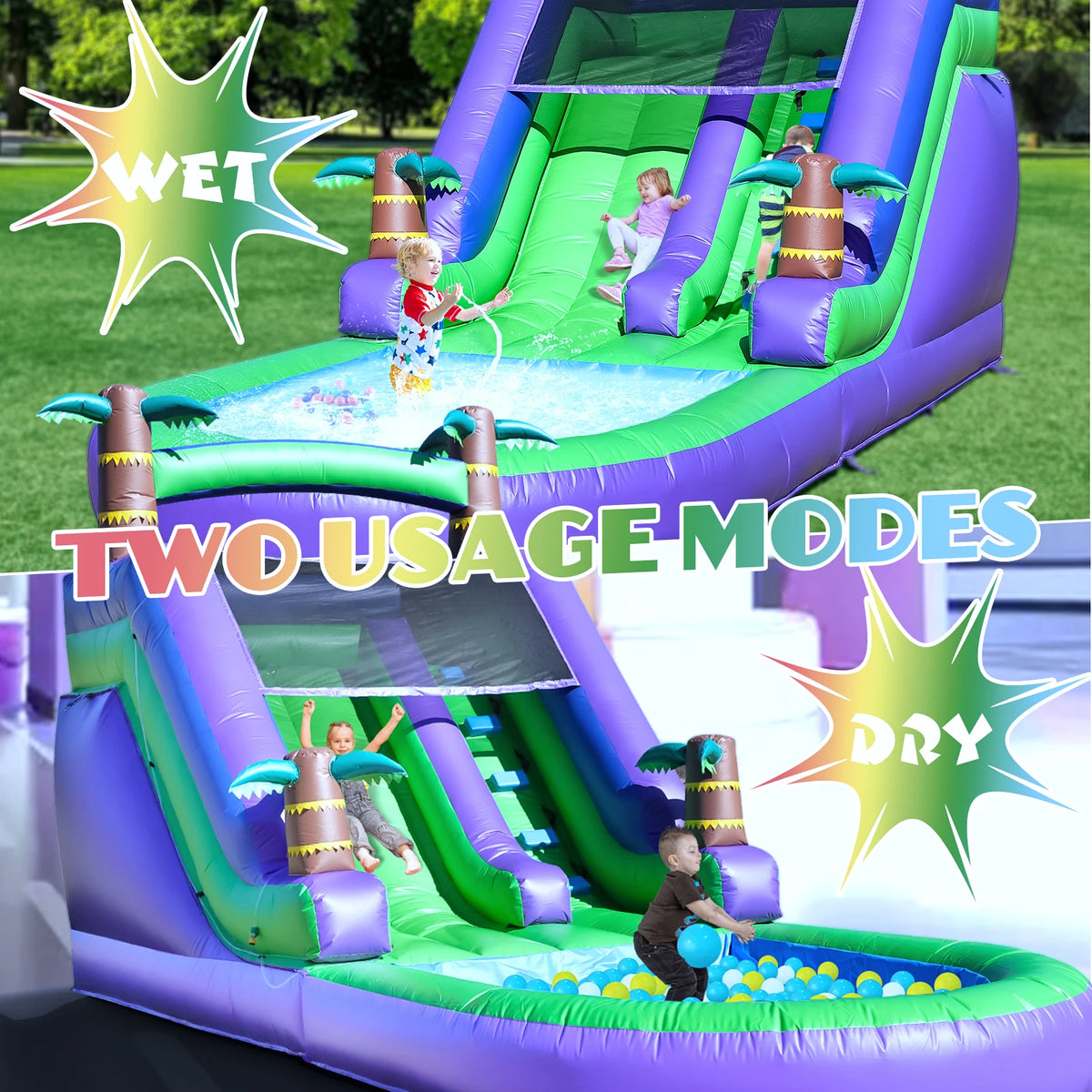 RTS Inflatable Commercial Water Slide Bounce House With Air Blower