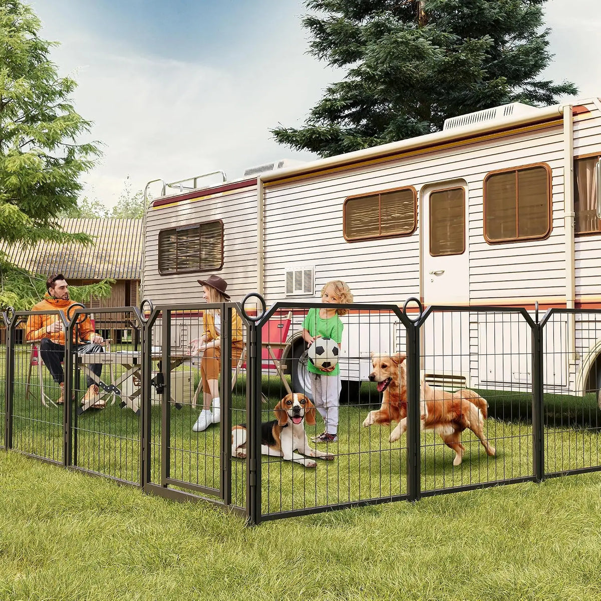 Garvee Heavy Duty Dog Playpen With Secure Self Locking Gate