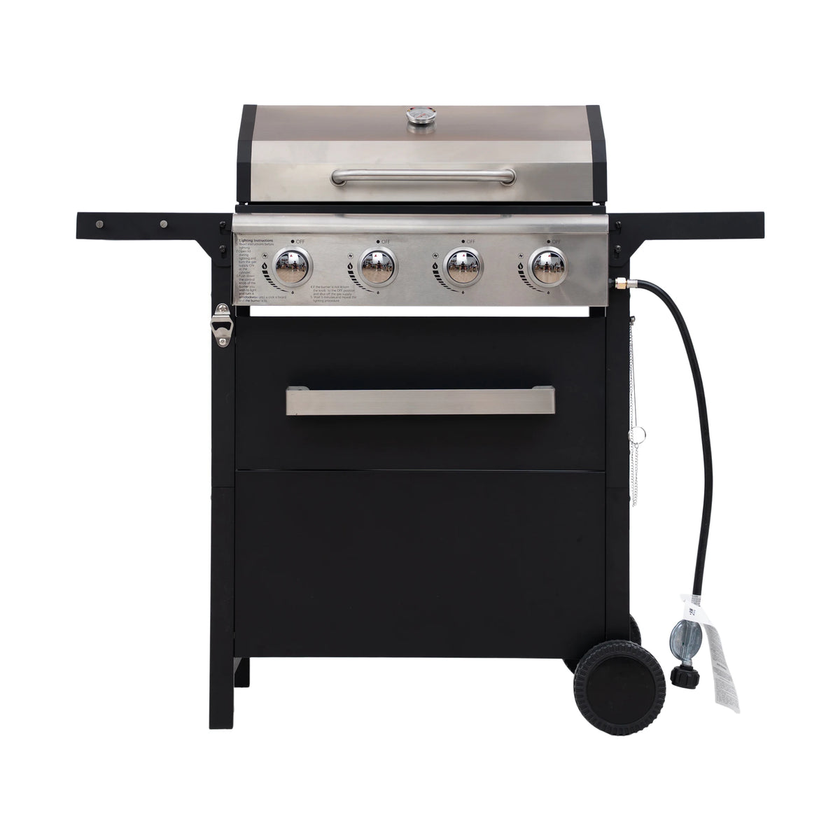 Stainless Steel Four Burner Propane Grill For Outdoor Use
