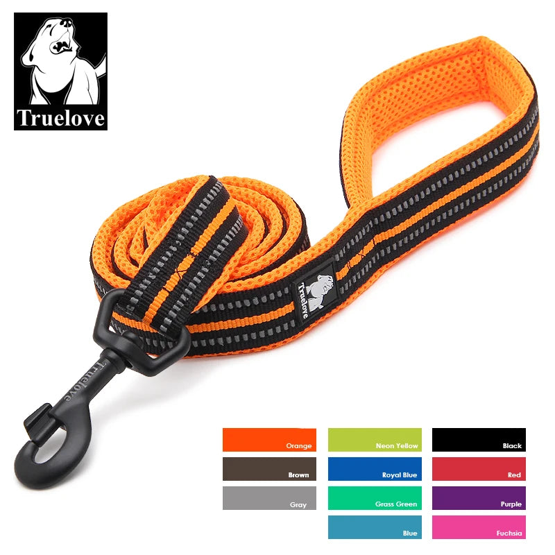 Truelove Reflective Nylon Padded Dog Leash Quick Release