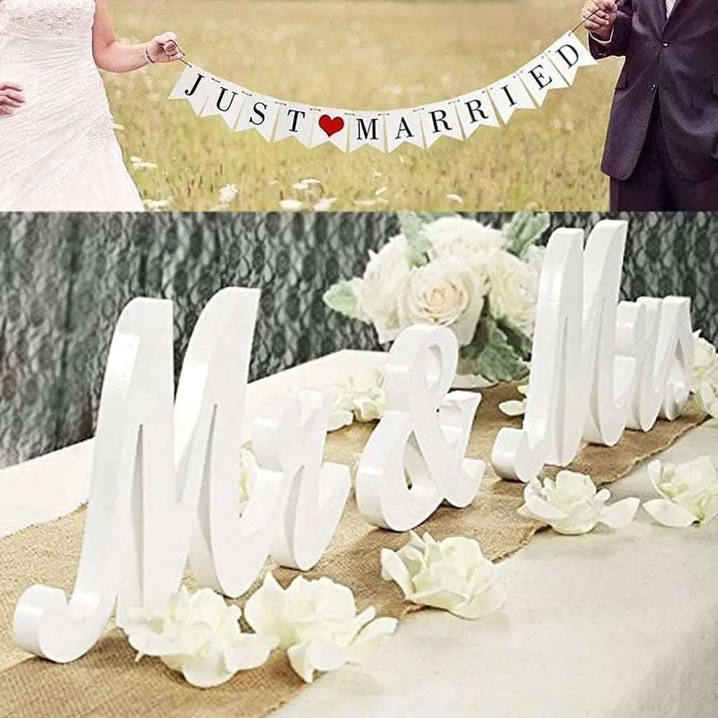 Twister.Ck Wooden Mr And Mrs Wedding Table Sign Decor