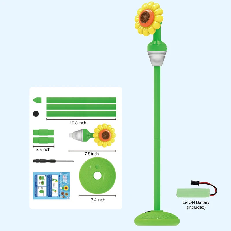 Electric Street Lamp Soap Bubble Machine Maker Automatic Sunflower Bubble Gun Outdoor Games for for Wedding Birthday Party Toys